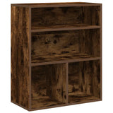 Book Cabinet Smoked Oak 60x30x71.5 cm Engineered Wood 860314