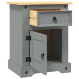 Bedside Cabinet Mexican Pine Corona Range Grey 53x39x67 cm 282617