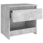 ZNTS Bedside Cabinets 2 pcs Concrete Grey 40x30x39 cm Engineered Wood 803452