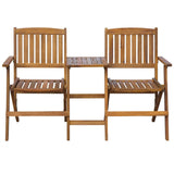 Folding Garden Bench Brown Solid acacia wood Medium Foldable 42654