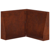 Retaining Wall 50 x 50 x 30 cm Weathering Steel Rusty 8015211