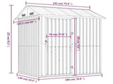 Garden Shed Anthracite 192x152.5x237 cm Galvanised Steel 364531