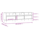 TV Cabinet White 150x30x44.5 cm Engineered Wood 831268