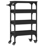 Kitchen Trolley Black 53x20x76 cm Engineered Wood 842351