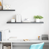 Floating Wall Shelf High Gloss Grey 120x23.5x3.8 cm MDF 323799