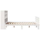Bookcase Bed without Mattress White 120x190 cm Small Double Solid Wood Pine 3322746