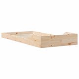 Bed Frame Natural 75 x 190 cm Solid Pine Wood 873340