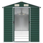 Garden Shed Green 191x640x198 cm Galvanised Steel 3188237