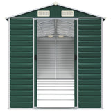 Garden Shed Green 191x640x198 cm Galvanised Steel 3188237