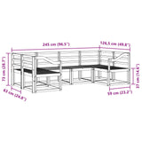 Outdoor Sofa Set 6 pcs White Solid Acacia Wood 3388133