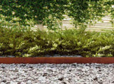 Lawn Edging 4 pcs 450 x 0.05 x 10 cm Weathering Steel Rusty 868021