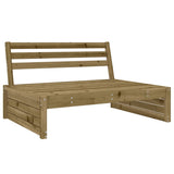 Garden Middle Sofa Natural Wood Treated Solid Pine Wood Medium 825750