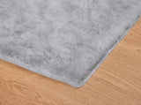 Anti-Slip Faux Rabbit Fur Rug OLITE Grey 160 x 160 cm Polyester 42021686