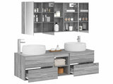 Bathroom Furniture Set 4 pcs Grey Sonoma 3407028