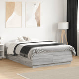 Bed Frame without Mattress Grey Sonoma 120x190 cm Small Double 3209749