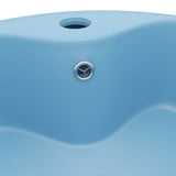Luxury Wash Basin with Overflow Matt Light Blue 36x13 cm Ceramic 147033