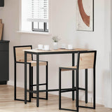 Table Natural 100 x 50 x 91 cm Engineered Wood and Steel 873780