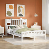 Bookcase Bed without Mattress White 160x200 cm Solid Wood Pine 3322177