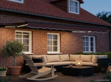 Manual Awning Frame with LEDs Brown and Anthracite 3 x 2 m 3420749