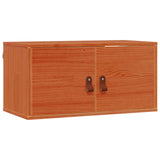 Wall Cabinet 2 pcs Wax Brown 60 x 30 x 30 cm Solid Pine Wood 869943