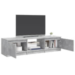 TV Cabinet with LED Lights Concrete Grey 140x40x36 cm 804296
