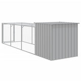 Chicken Cage with Run Light Grey 110x405x110 cm Galvanised Steel 3189094