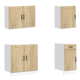 7 Piece Kitchen Cabinet Set Kalmar Sonoma Oak Engineered Wood 3314764