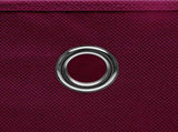 Storage Box Set of 10 Dark Red Non-Woven Fabric Medium Foldable 325201