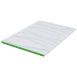 Mattress Topper White and Green 180 x 200 x 6 cm Jaquard Fabric 4106152