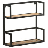 Wall Shelf 60x20x60 cm Rough Mango Wood 321076