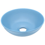 Bathroom Sink Ceramic Light Blue Round 146978