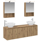 Bathroom Cabinet Set 5 pcs Artisan Oak Engineered Wood 3406486