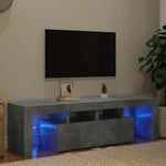 TV Cabinet with LED Lights Concrete Grey 140x36.5x40 cm 804368