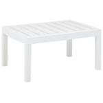 ZNTS Garden Table White 78x55x38 cm Plastic 48814