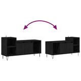 TV Cabinet Black Oak 100 x 35 x 55 cm Engineered Wood 882722