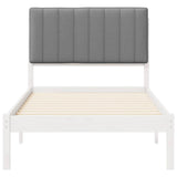 Bed Frame with Upholstered Headboard Light Grey 90 x 190 cm 878088