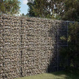Gabion Basket with Cover 100x50x200 cm Galvanised Iron 3295166