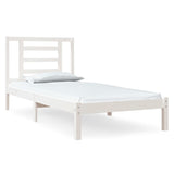 Bed Frame without Mattress White 90x190 cm Single Solid Wood Pine 3104314