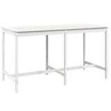 9 Piece Garden Bar Set White Solid Wood Pine 3154766