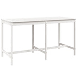 9 Piece Garden Bar Set White Solid Wood Pine 3154766