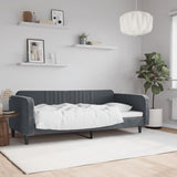 Day Bed without Mattress Dark Grey 90x190 cm Single Velvet 354103