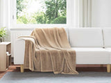Throw Blankets 6 pcs Camel 130 x 150 cm Fleece 42016793