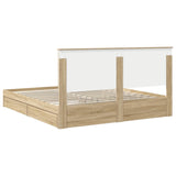 Storage Bed with Drawer Sonoma Oak 180 x 200 cm Engineered Wood 3411182