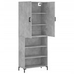 Highboard Concrete Grey 69.5x34x180 cm Engineered Wood 3196071