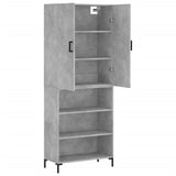 Highboard Concrete Grey 69.5x34x180 cm Engineered Wood 3196071