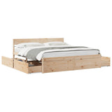 Bed Frame without Mattress 180x200 cm Super King Solid Wood Pine 3282339