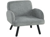 Lounge Chair Velvet Upholstered Armchair with Spring Cushion for Living Room Bedroom Grey T3398P553452