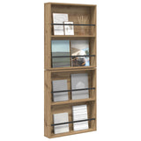 Magazine Rack 2 pcs Artisan Oak 60 x 12 x 70 cm Engineered Wood 890839