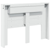 Storage Headboard with LED White Engineered Wood 3418673