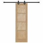Sliding Door Manual Natural and black 61 x 198.5 cm 3333492
